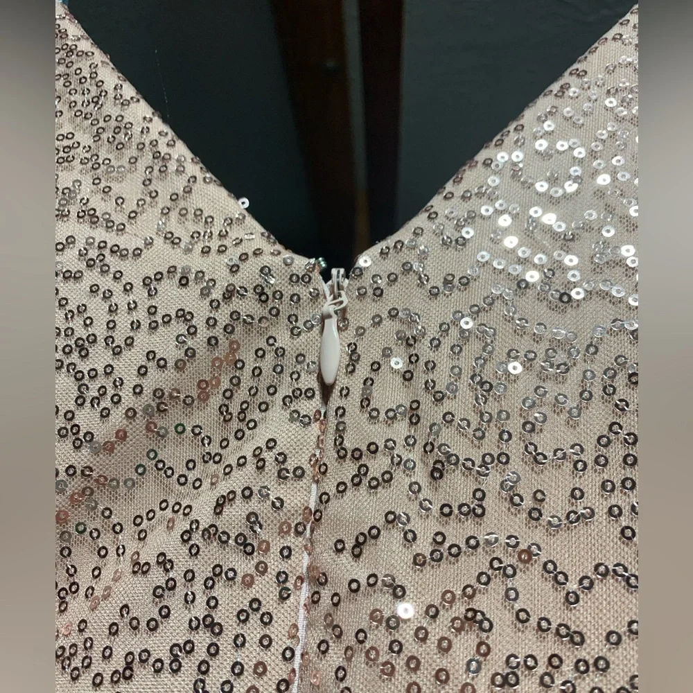 City Chic Rose Gold Maxi Dress EUC - Picture 6 of 8